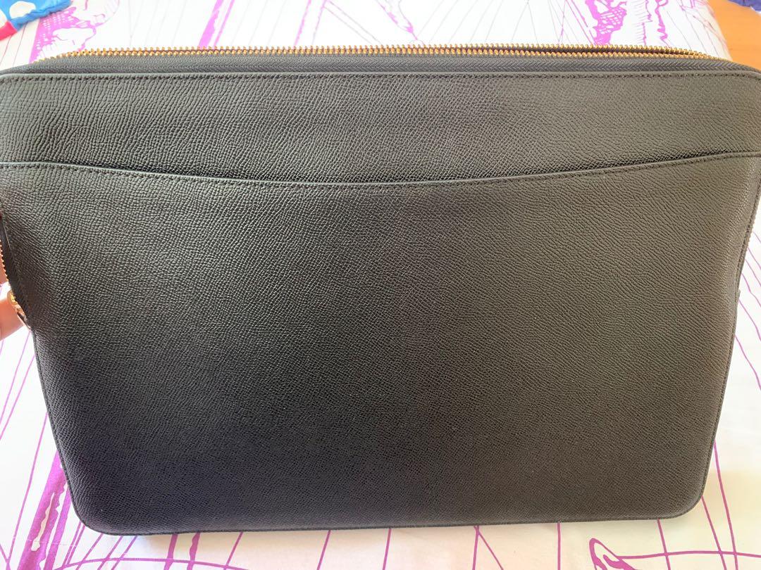 Coach Embossed Black Leather Laptop Bag Case Sleeve with Handle Sling from  USA, Luxury, Bags & Wallets on Carousell