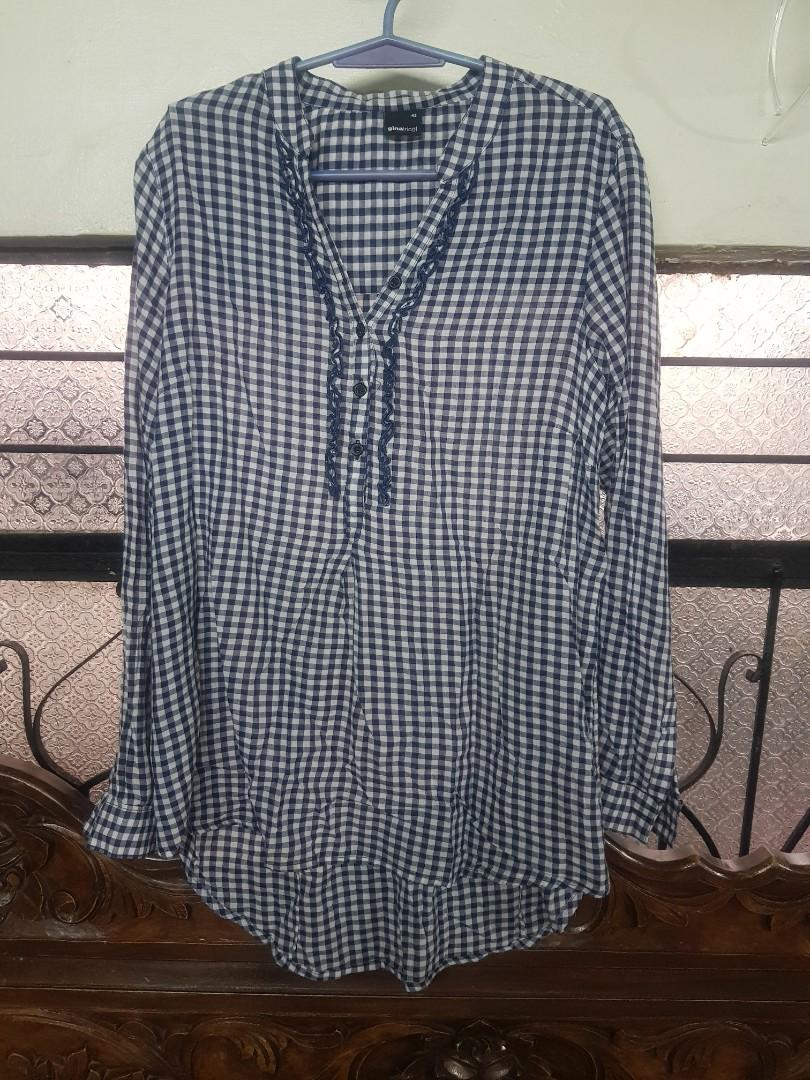 PLUS SIZE Gina Blouse, Women's Blouses on Carousell