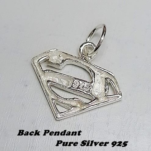 Genuine SILVER 925 Superman Pendant Loket Berbentuk Superman