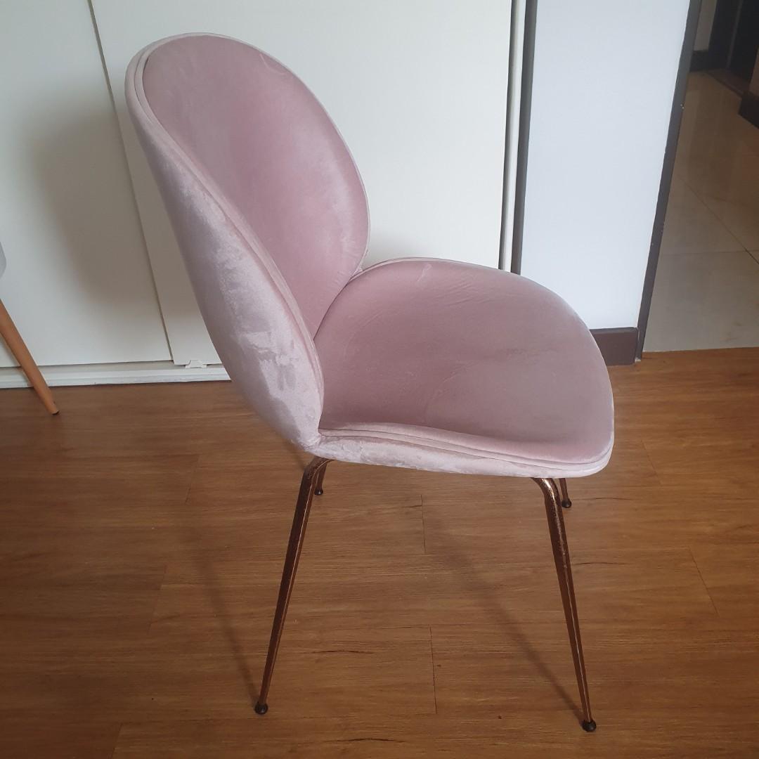 Gupee Velvet Chair Pink Furniture Home Living Furniture