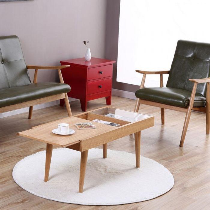 Guri Oak Scandinavian Display And Storage Coffee Table Furniture Tables Chairs On Carousell