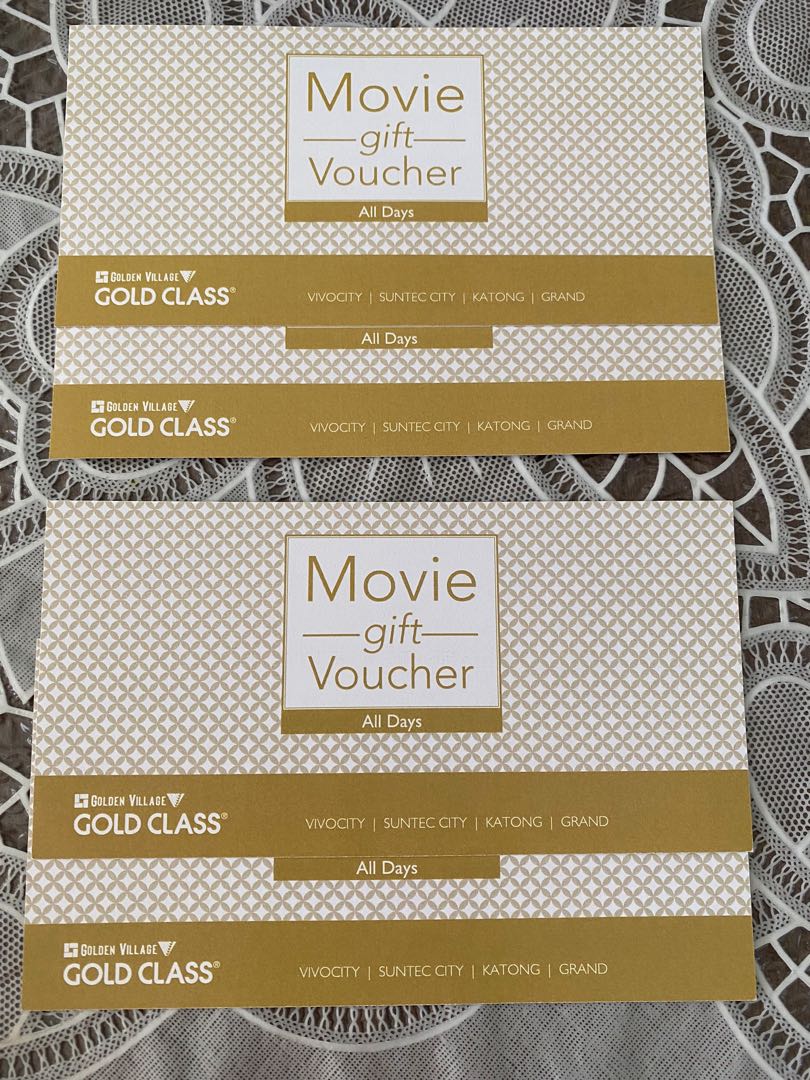 GV Gold Class ticket, Tickets & Vouchers, Vouchers on Carousell