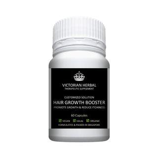 Hair Growth Booster I Promotes Growth & Reduce Itchiness I Vegan ▪ Halal ▪ Organic I 60 Veg Caps I Victorian Herbal