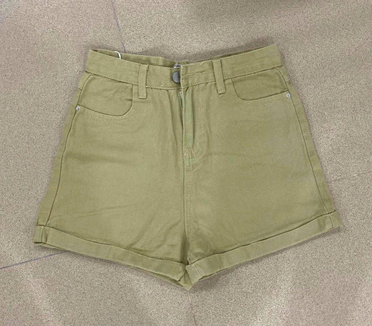olive high waisted shorts