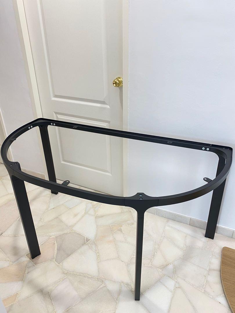 IKEA Bekant Frame for halfround table top, black, Furniture & Home Living, Furniture, Tables