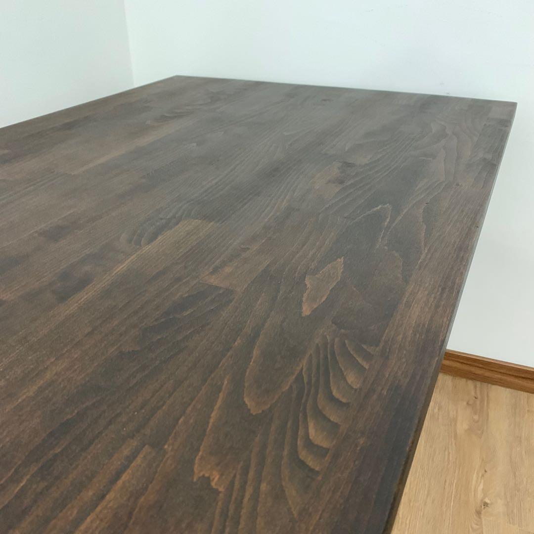 Ikea Gerton Table Top + Adjustable Olov Legs (Walnut Finish), Furniture