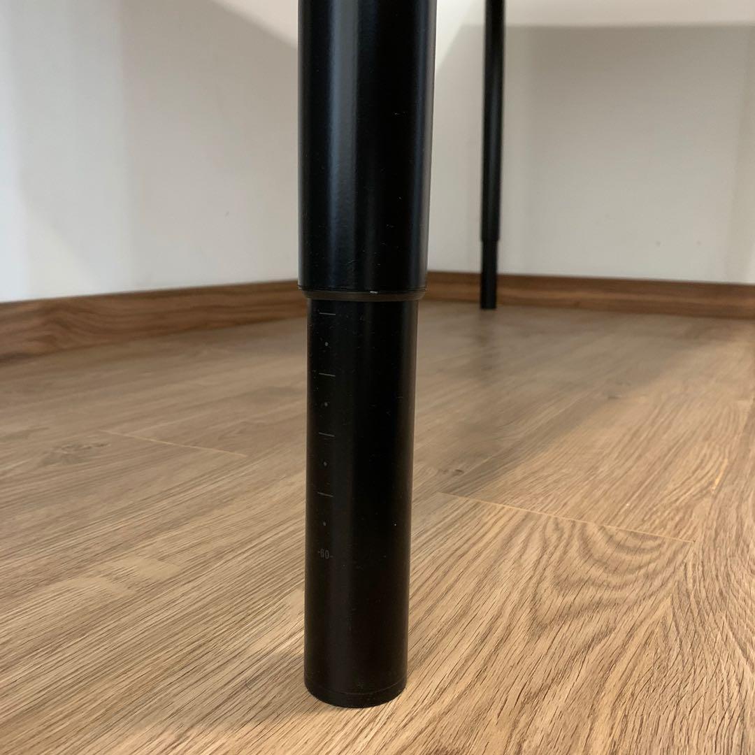 Ikea Gerton Table Top + Adjustable Olov Legs (Walnut Finish), Furniture