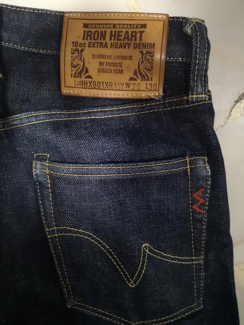 Iron heart jeans 18 oz raw denim, Men's Fashion, Bottoms, Jeans on