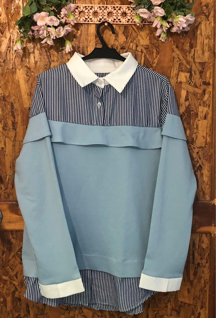 Korean Style Office Longsleeves (Category: Longsleeves) located in Cavite. Submitted by tgj.declutters (Listing ID 1035890342, Image 1). Description: One piece korean style Same style as officewear in K-dramas Fits S-M.