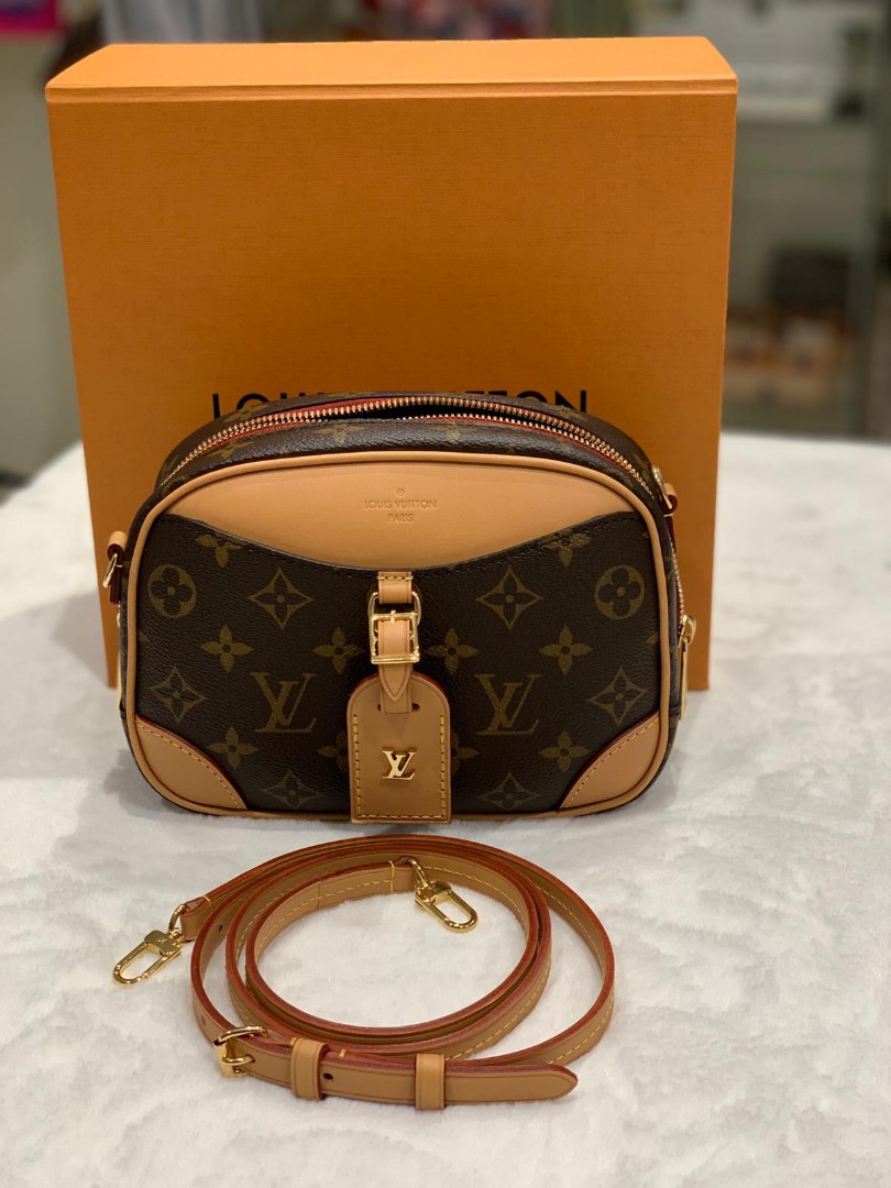 Authentic Louis Vuitton Monogram Deauville Mini Messenger Crossbody Bag