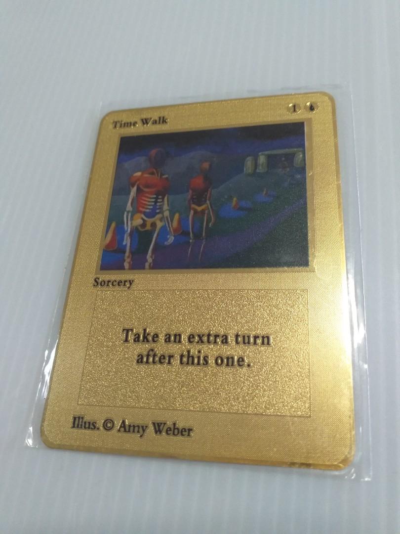 Magic Gathering Mtg Time Walk Gold Plated Card Nm Near Mint Not Beta Alpha Revised Toys Games Board Games Cards On Carousell