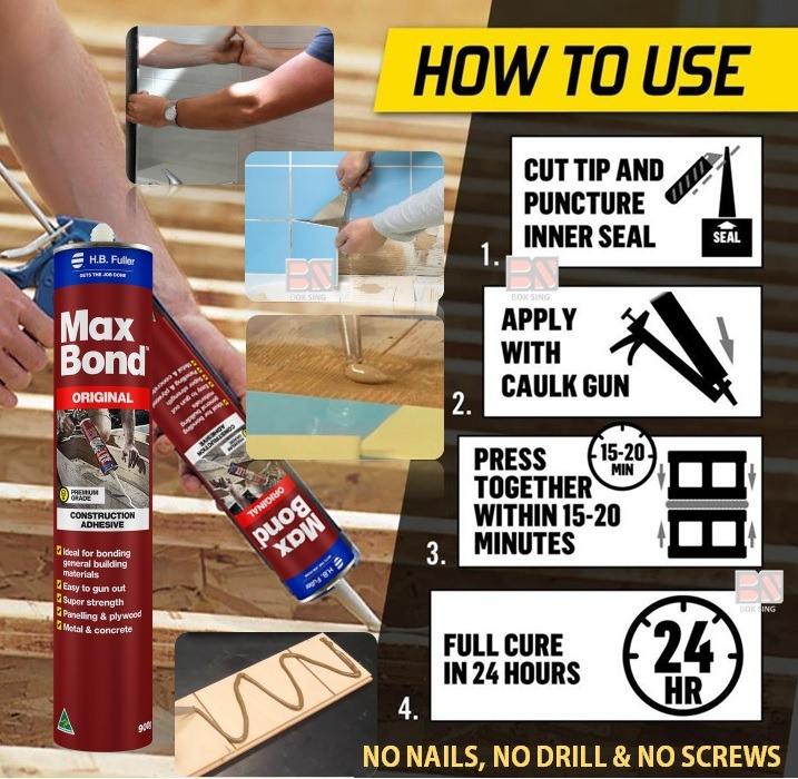 MAXBOND CONSTRUCTION ADHESIVE ORGINAL 320G, Everything Else on Carousell
