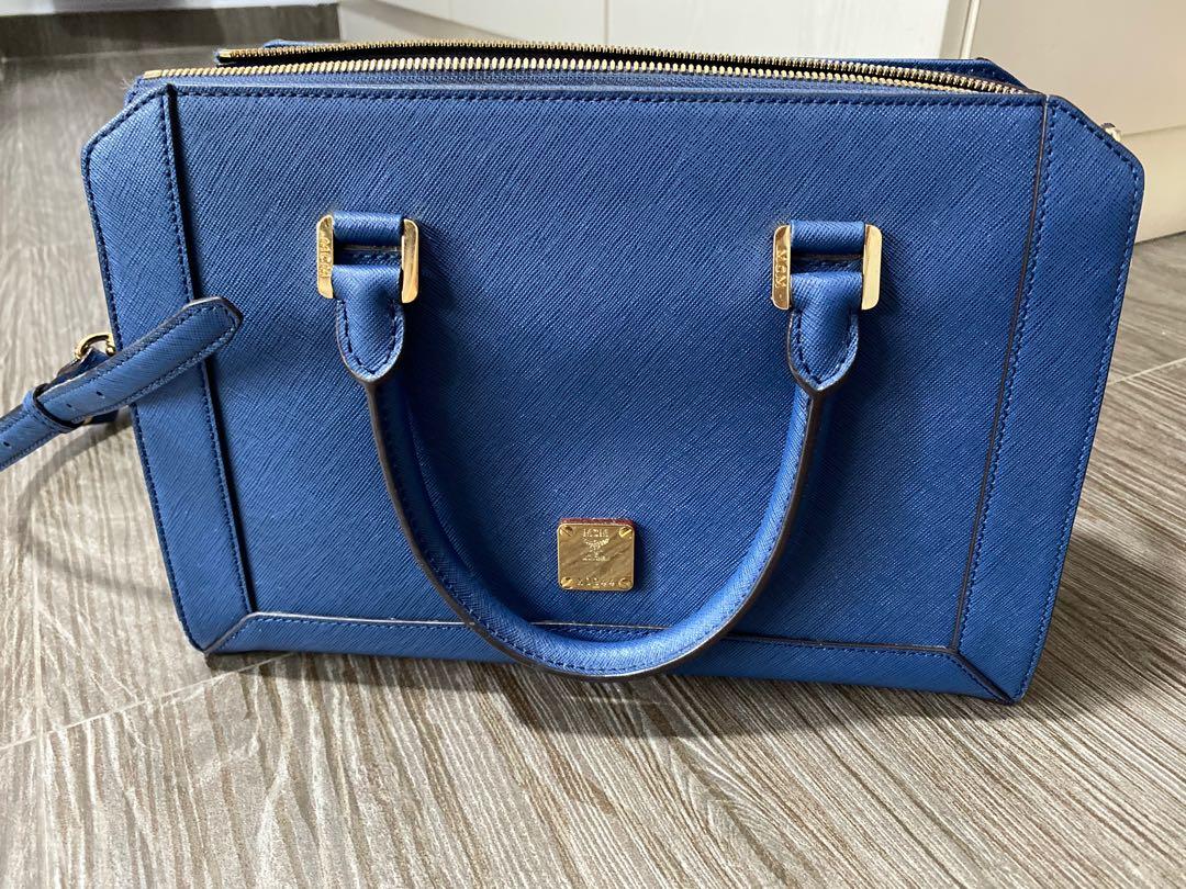 Mcm new arrivals blue handbag