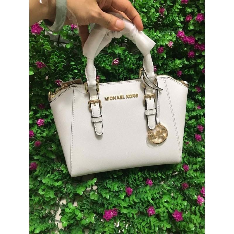 MK CIARA SMALL SAFFIANO SATCHEL