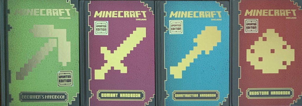 Mojang Minecraft Handbooks Set Beginner S Construction Combat Redstone Hardcover Hobbies Toys Books Magazines Children S Books On Carousell