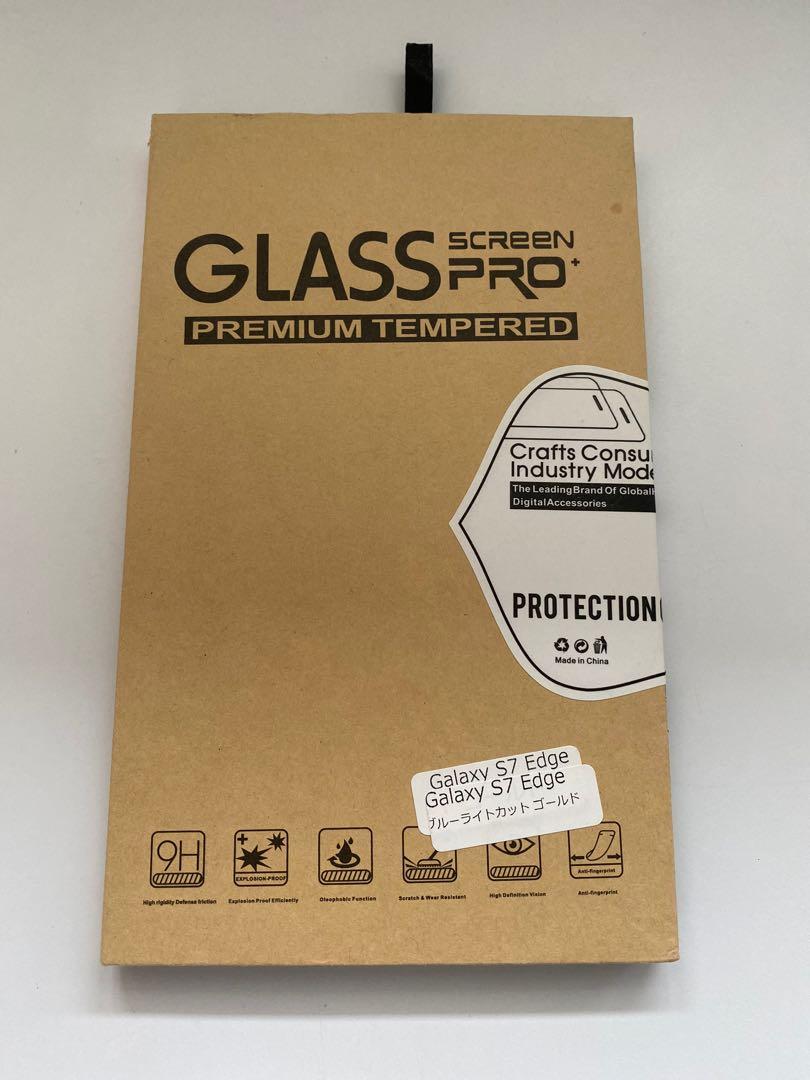 New Samsung Galaxy S7 Edge Glass Screen Protector Blue Light Cut Premium Tempered Gold 9h 3d Type Mobile Phones Tablets Mobile Tablet Accessories Mobile Accessories On Carousell