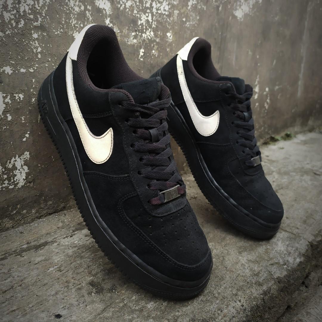 nike air force 1 suede black and white