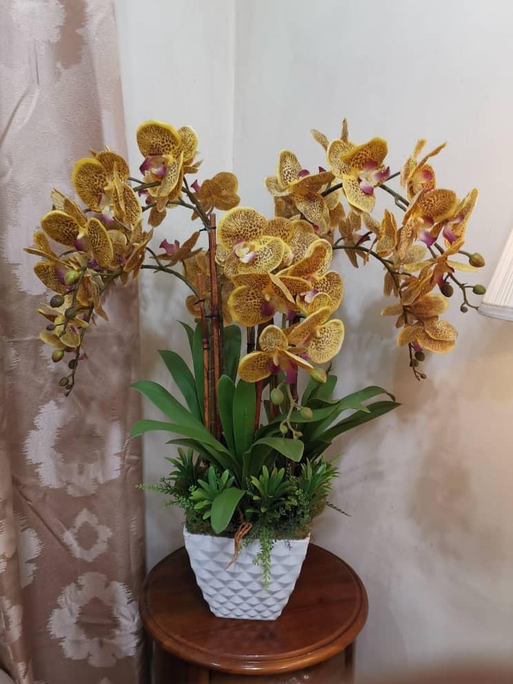 Orkid Hiasan Kuning Home Furniture Home Decor On Carousell