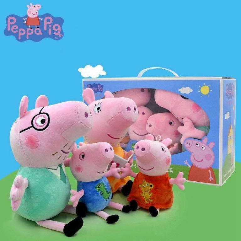 Peppa Pig Soft Toy. Full Family Daddy Pig Mummy Pig Peppa and George brand new in box Hobbies Toys Toys Games on Carousell