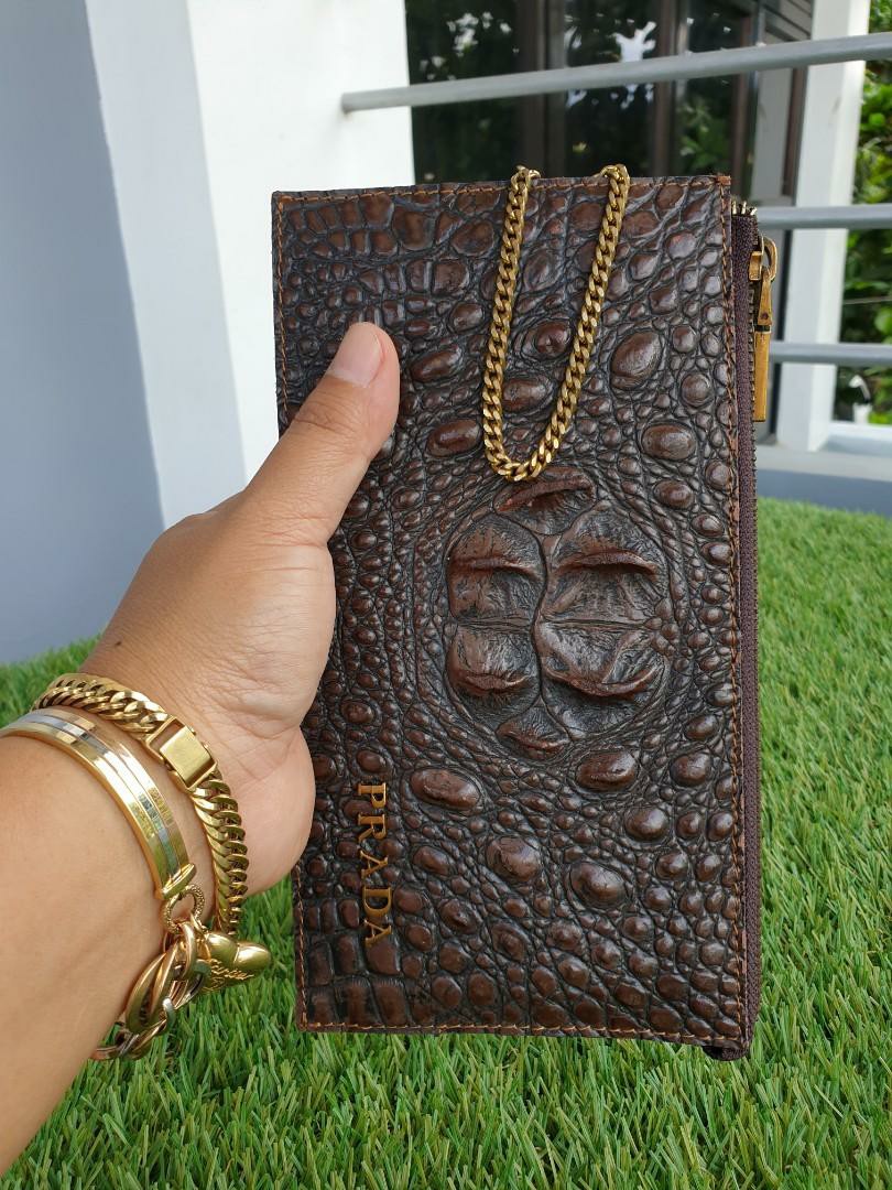 prada crocodile wallet