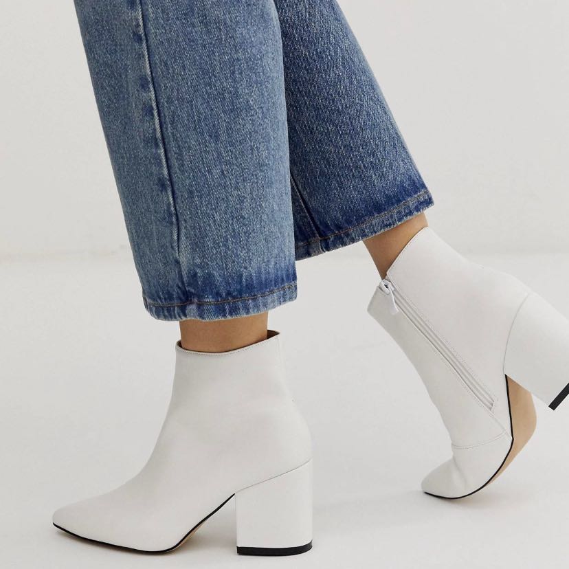 RAID white ankle boots Women s Fashion Footwear Boots on Carousell