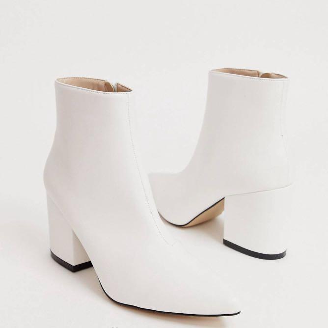 RAID white ankle boots Women s Fashion Footwear Boots on Carousell