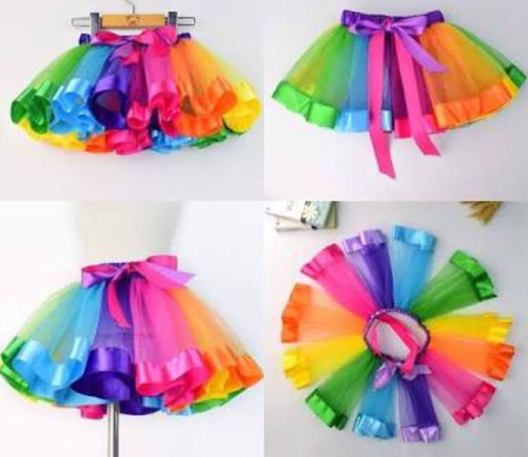 tutu skirt rainbow
