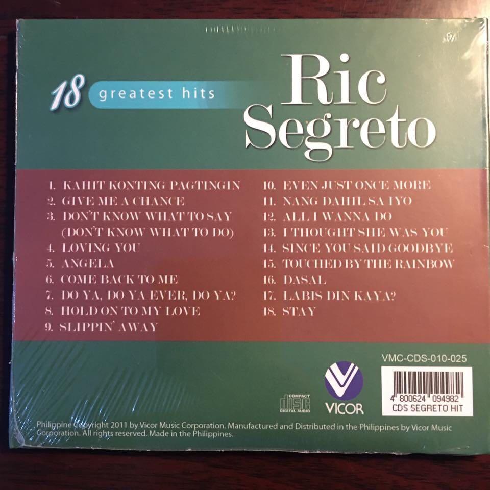品質保証格安RIC SEGRETO 18 GREATEST HITS 洋楽