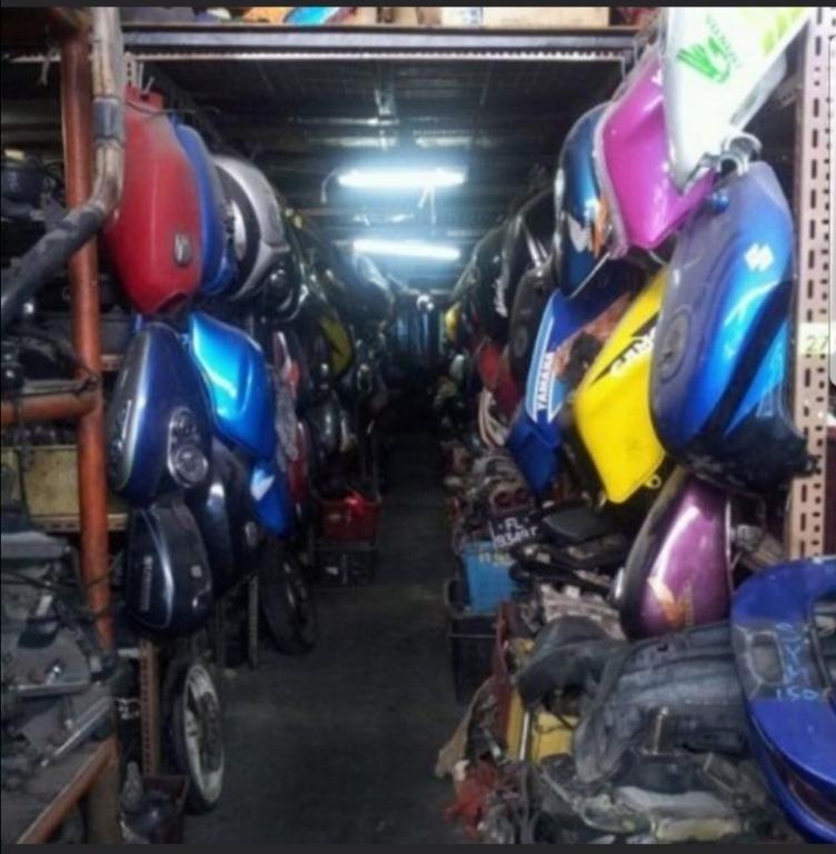 Scrapping store a motorcycle