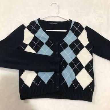 shein argyle sweater