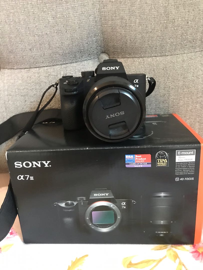 Sony A7iii full frame 連kit lens fe3.55.5 2870, 攝影器材, 鏡頭及裝備 Carousell