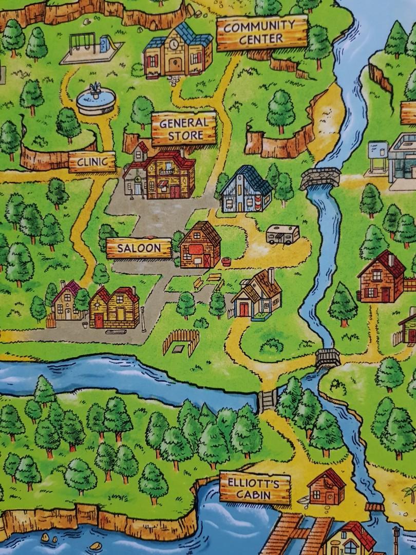 Stardew Valley map poster, Hobbies & Toys, Stationery & Craft, Art