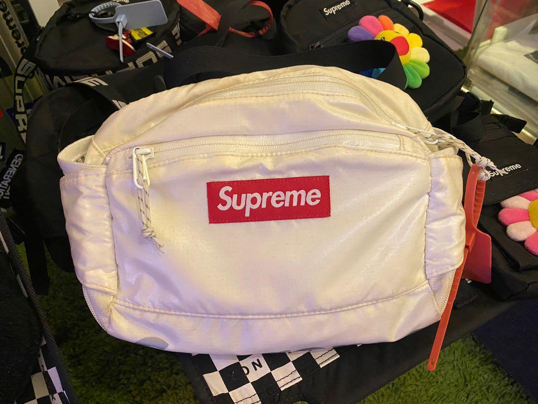 white supreme waist bag