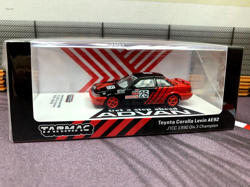 Tarmac Works 1 64 Toyota Corolla Levin Ae92 Jtcc 1990 25 Division 3 Champion Hobby64 玩具 遊戲類 玩具 Carousell