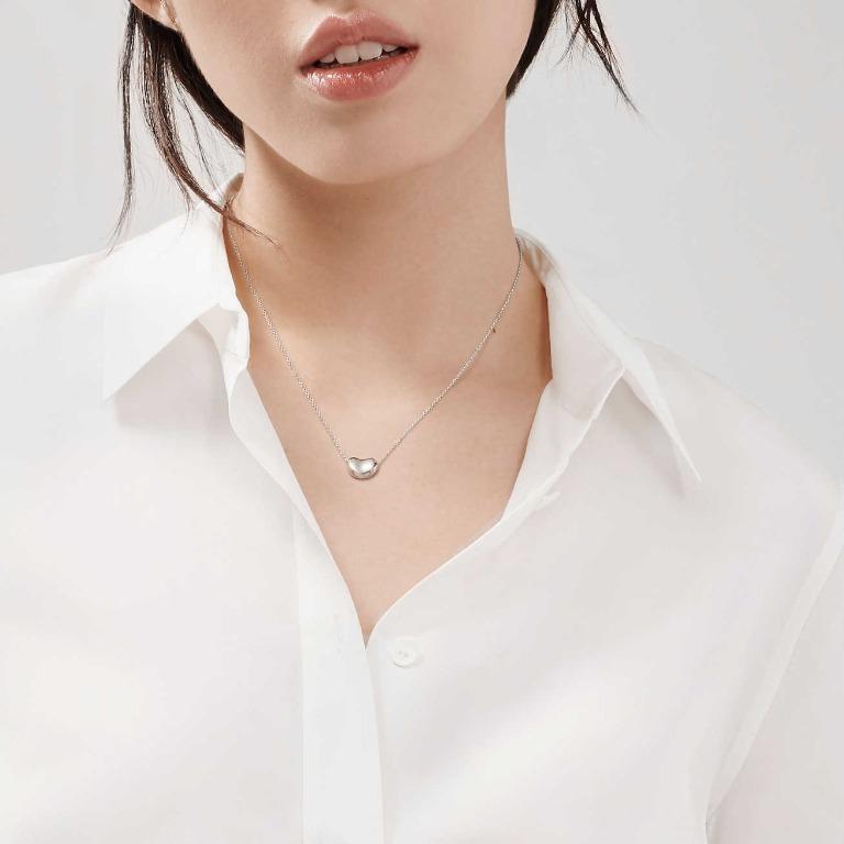 Tiffany bean clearance necklace 9mm