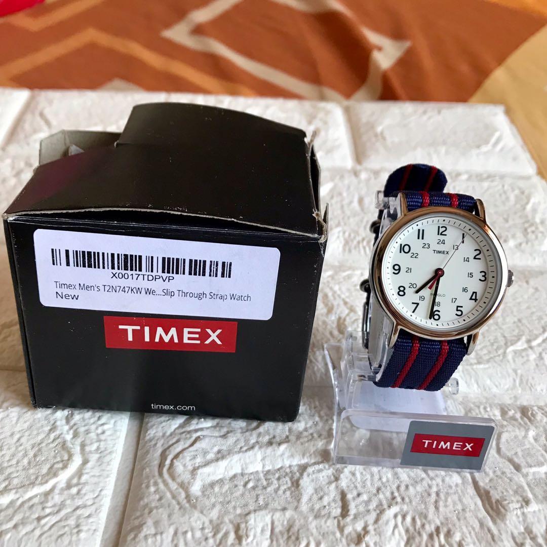 Timex Unisex Weekender 38mm Watch Blue Red (Category: Men's Watches) located in Valenzuela. Submitted by ilovestopnshopph (Listing ID 1035906148, Image 1). Description: Timex Unisex Weekender 38mm Watch 2,800 (Our price) Original price: 3,800 Details ⬇️ Shape Round Display Analog Case Diameter 38 millimeters Band Material Type Nylon Band Width 20 millimeters Band Color Blue Dial Color White Imported from US 💯🇺🇸 Unisex 24 hour timekeeping Water