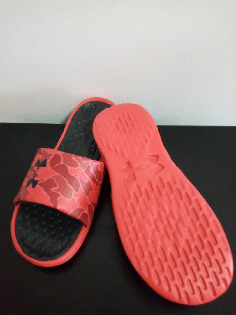 under armour sandals red
