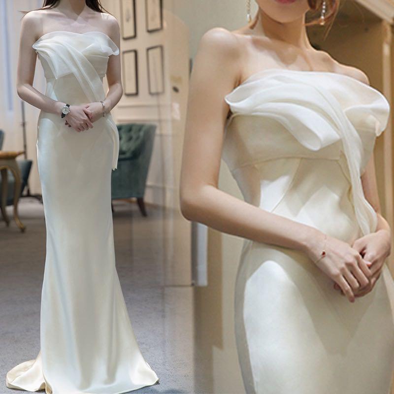 White evening cheap dresses for weddings