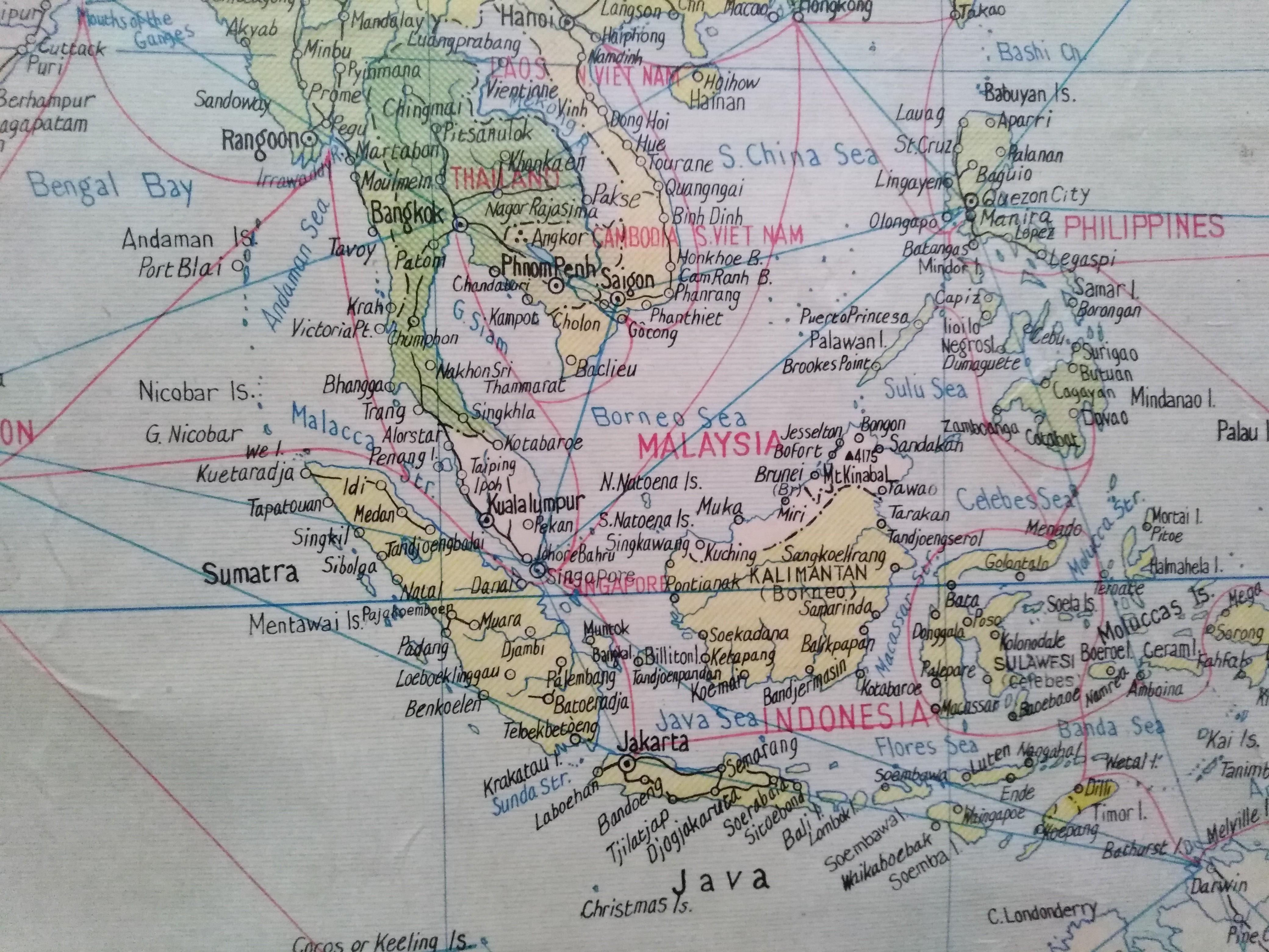 World Map (Year 1964), Hobbies & Toys, Memorabilia & Collectibles