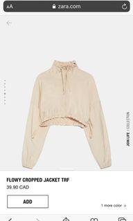 Zara flowy cropped jacket