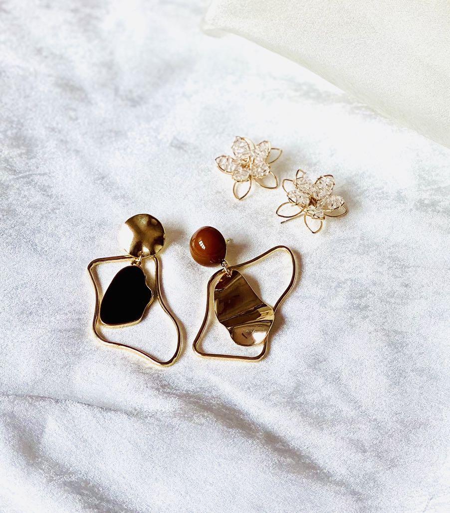 925Silver Mismatched Korean Earrings
