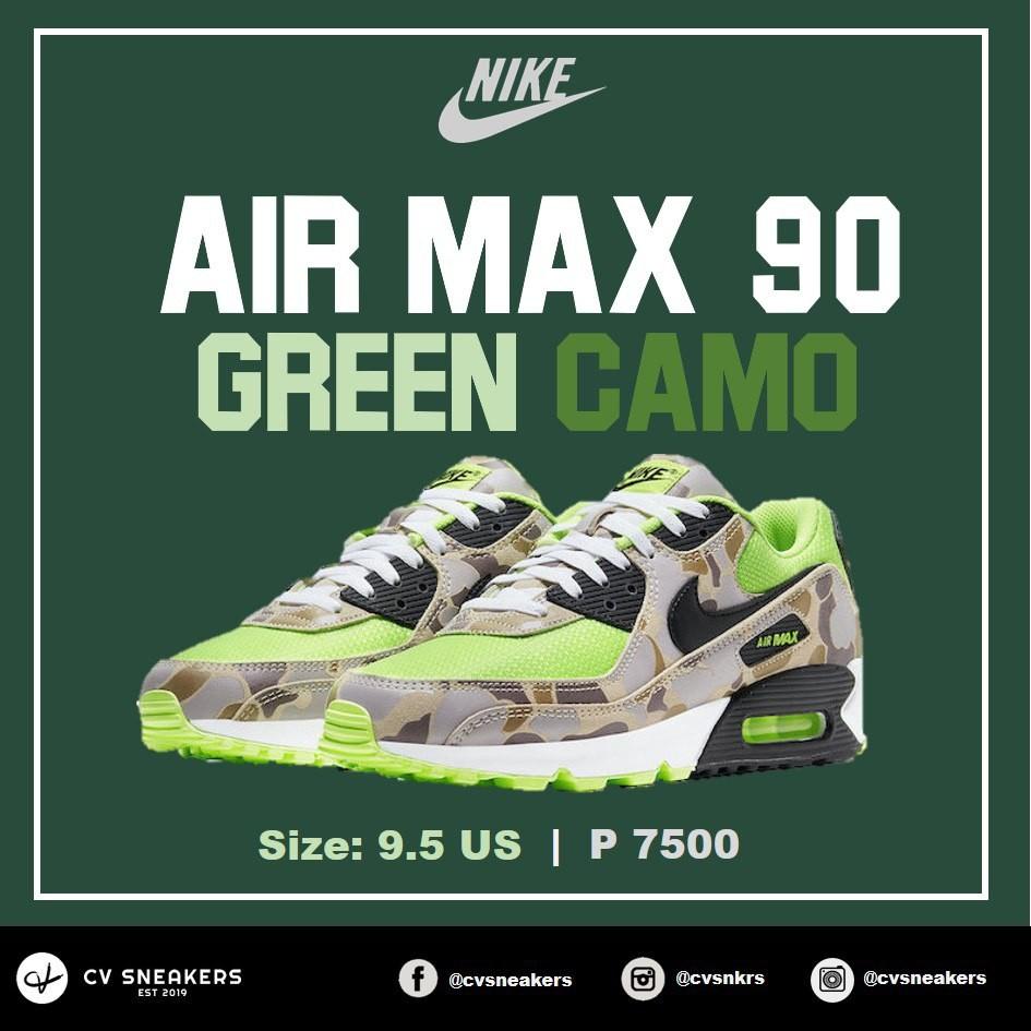 Air Max 90 Green Camo, Men's Fashion 