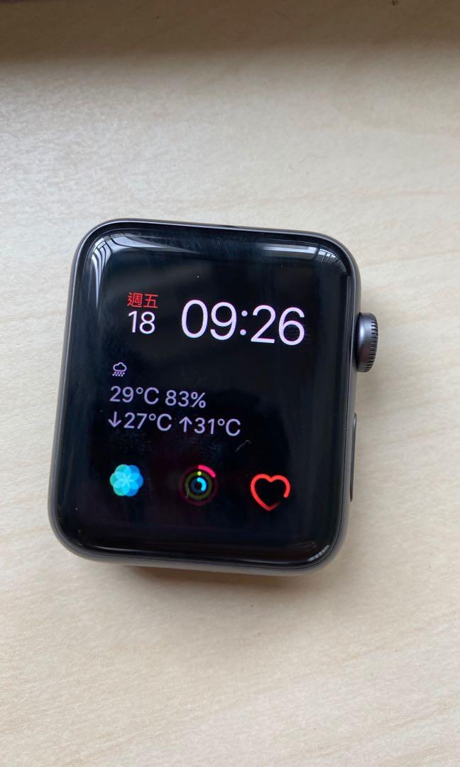 apple watch 3 nike 42mm gps 保養至6/2021, 手提電話, 智能穿戴裝置及