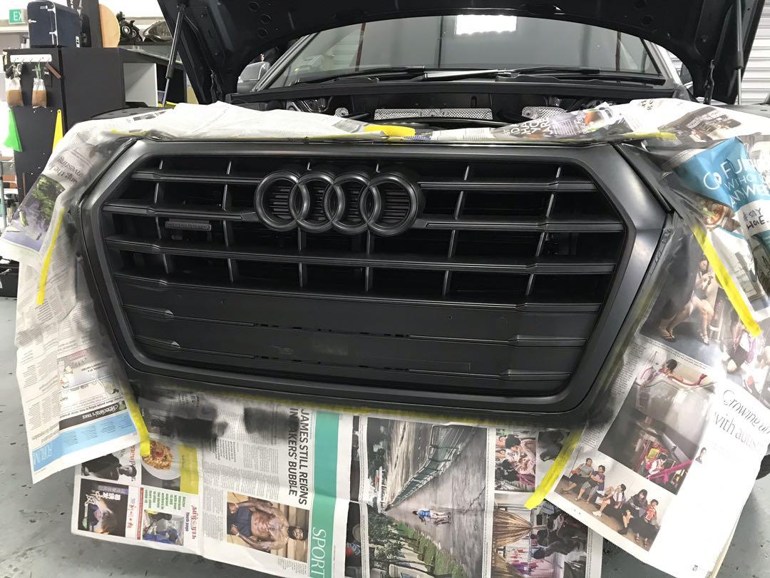Audi Q5 plasti dip grill, Car Accessories, Accessories on Carousell