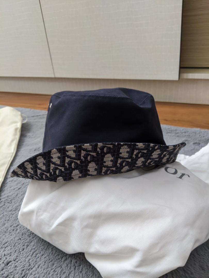 Authentic Dior bucket hat navy monogram 