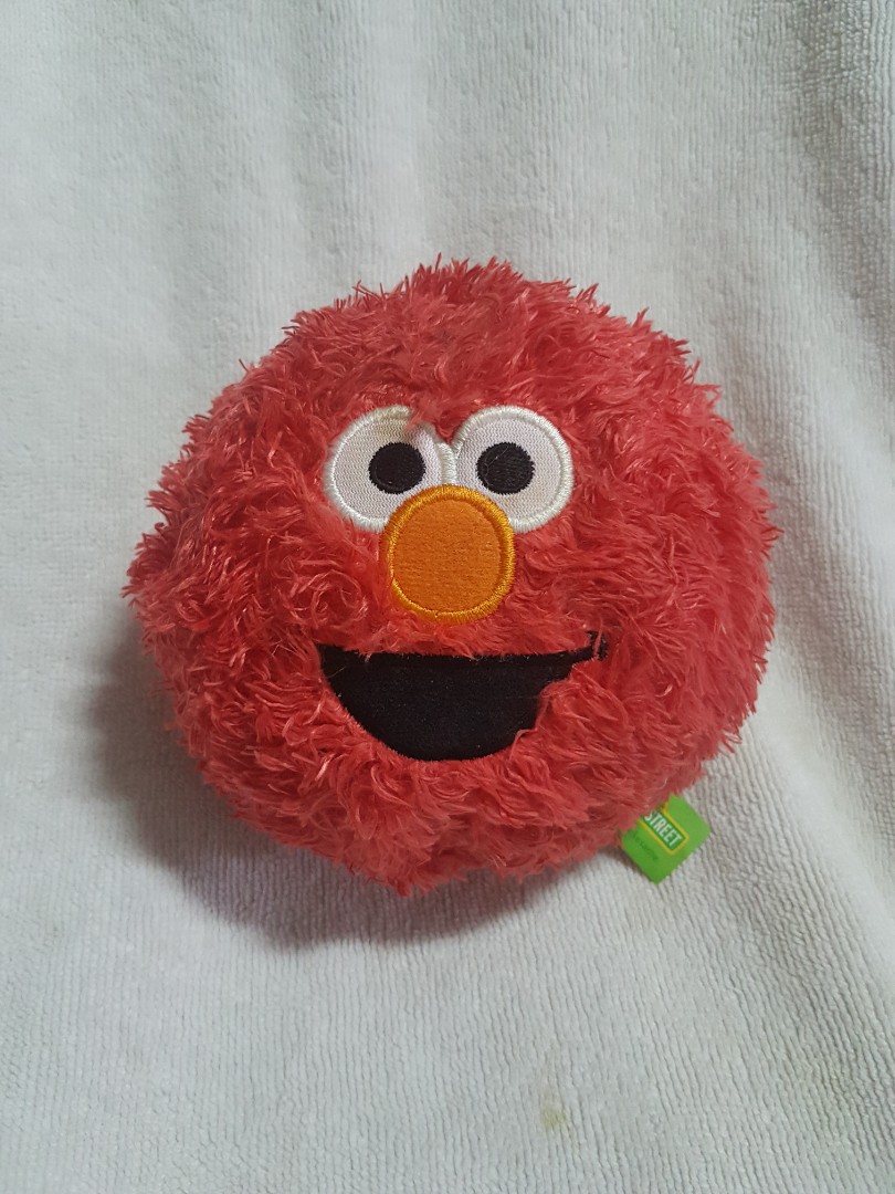Elmo Round Authentic Gund Sesame Street Elmo Red Round Ball with Sound Plush Soft ...