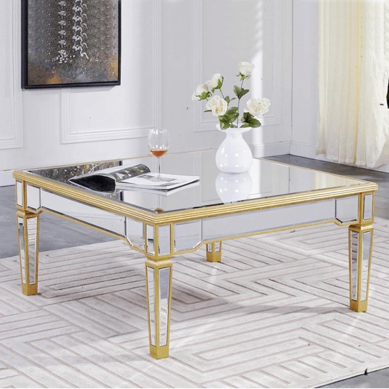 BETH Mirrored Coffee Table Mirrored Luxury Coffee Table