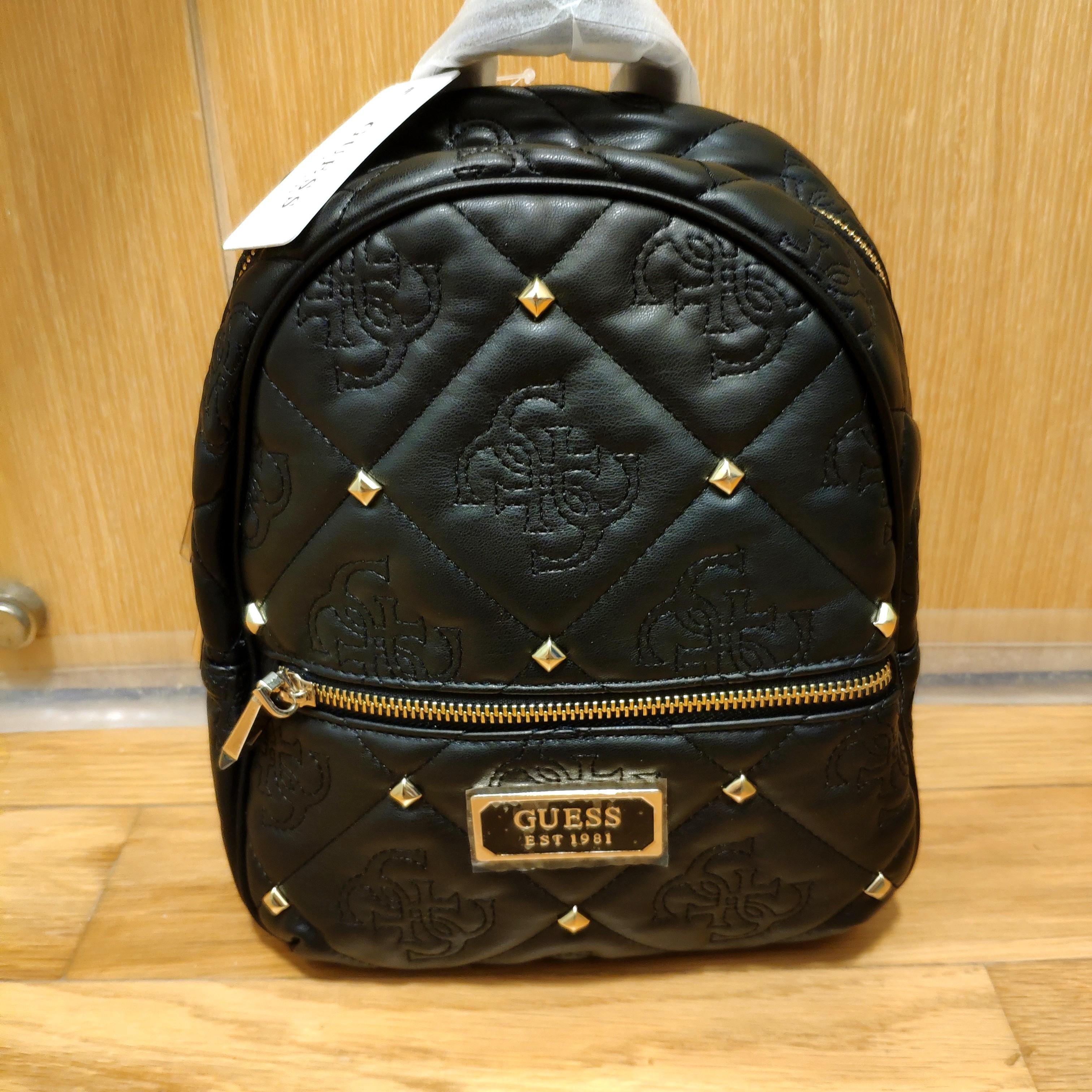 guess mini backpack black