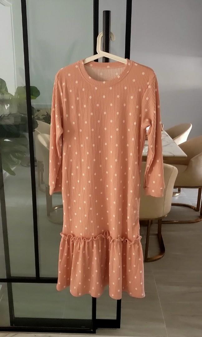 polka dot dress muslimah
