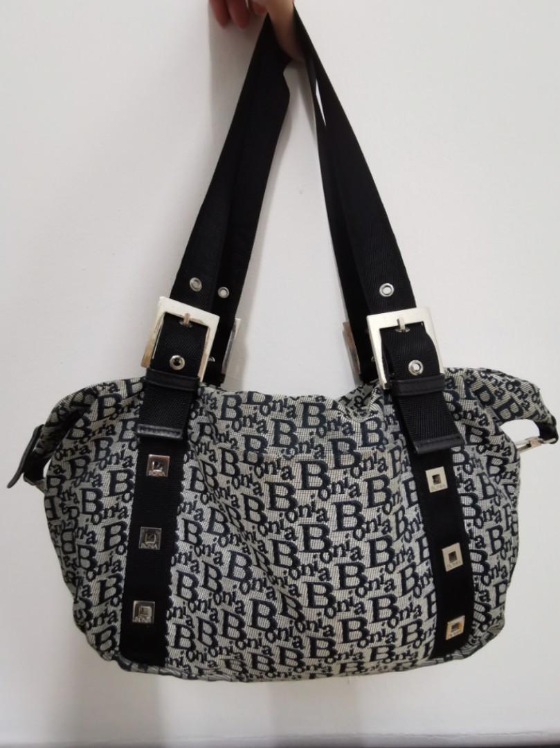 Bonia Black Milagros Women's Bag with Adjustable Strap, Zip